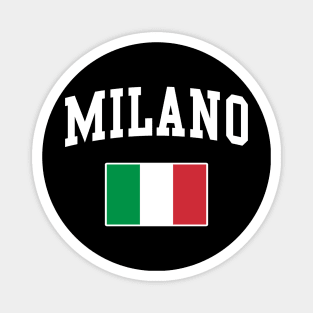 Milano Milan Italy Italiano Italia Italian Flag Magnet